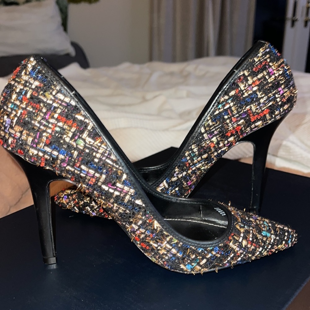 Multi Color Tweed High Heels - Charles David - Palma Tweed 7